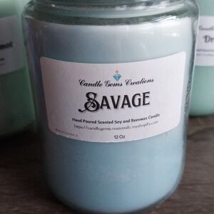 Candle Gems Creations Blue Scented Candle